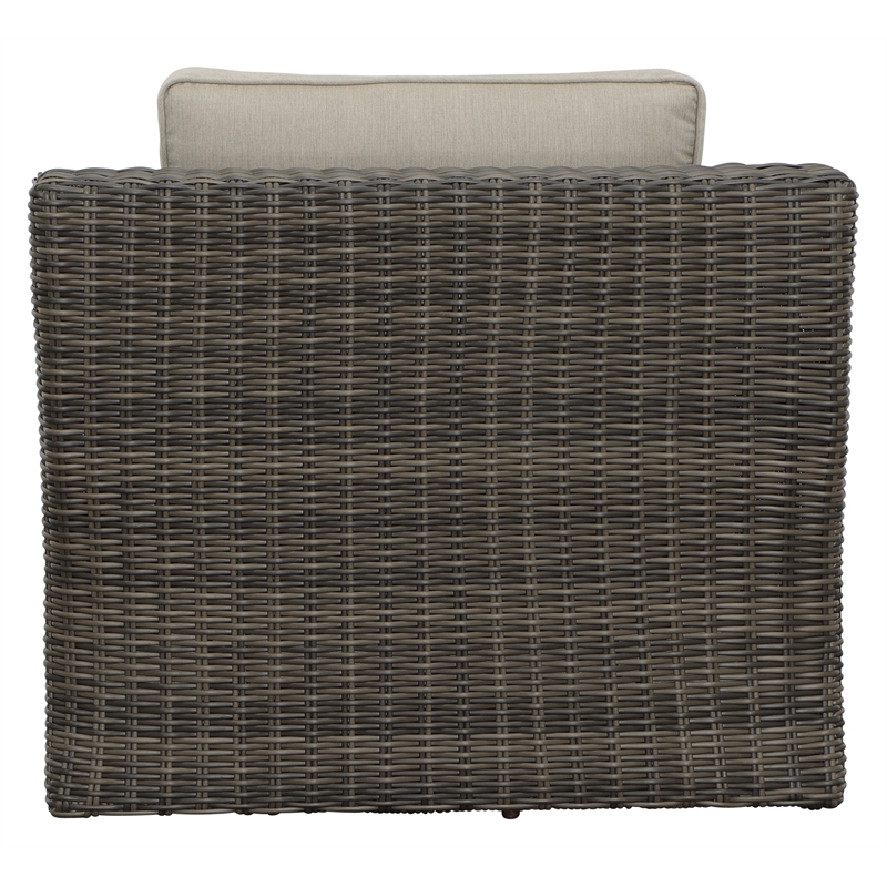 Steve Silver Jones Swivel Lounge Chair with .5 Round Wicker in Brown (Set of 2)
