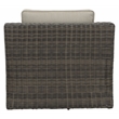 Steve Silver Jones Swivel Lounge Chair with .5 Round Wicker in Brown (Set of 2)