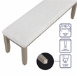 Steve Silver Lily Polyester Upholstered Dining Bench in Gray