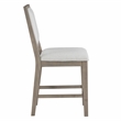 Steve Silver Lily Polyester Upholstered Counter Chair in Gray (Set of 2)