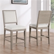 Steve Silver Lily Polyester Upholstered Counter Chair in Gray (Set of 2)