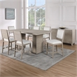 Steve Silver Lily Polyester Upholstered Counter Chair in Gray (Set of 2)