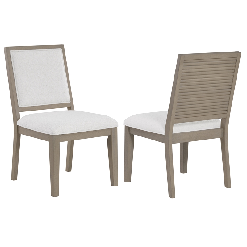 Steve Silver Lily Polyester Upholstered Side Chair in Gray (Set of 2)