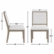 Steve Silver Lily Polyester Upholstered Side Chair in Gray (Set of 2)