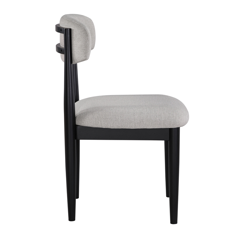 Steve Silver Magnolia Polyester Upholstered Side Chair in Gray (Set of 2)