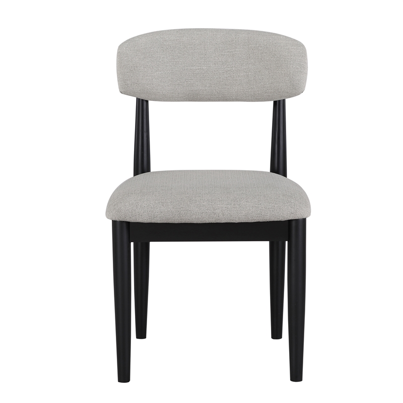 Steve Silver Magnolia Polyester Upholstered Side Chair in Gray (Set of 2)