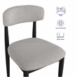 Steve Silver Magnolia Polyester Upholstered Side Chair in Gray (Set of 2)