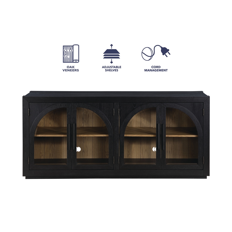 Steve Silver Magnolia Engineered Wood Buffet/Server in Black