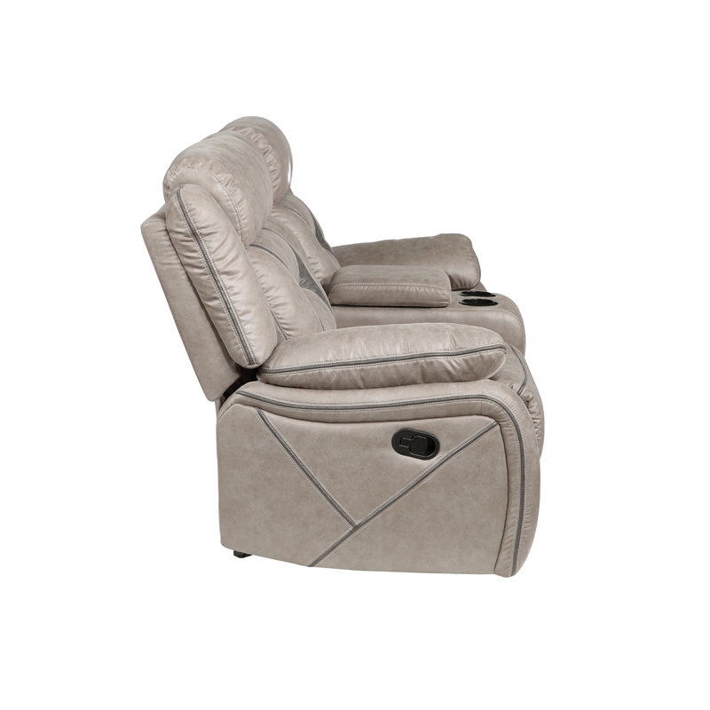 Steve Silver Tyson Manual Console Loveseat Gray
