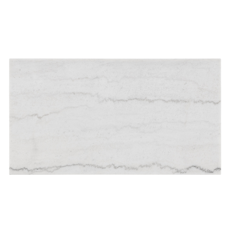 Steve Silver Company Vida Marble Top Cocktail Table in White and Black