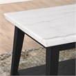 Steve Silver Company Vida Marble Top Cocktail Table in White and Black