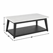 Steve Silver Company Vida Marble Top Cocktail Table in White and Black