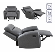 Steve Silver Gaston Manual Chair Gray with Glider