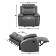 Steve Silver Gaston Manual Chair Gray with Glider
