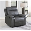 Steve Silver Gaston Manual Chair Gray with Glider
