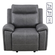 Steve Silver Gaston Manual Chair Gray with Glider