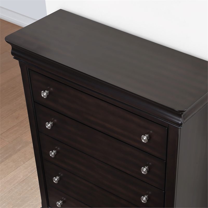Steve Silver Merlot Dominique 5-Drawer Chest