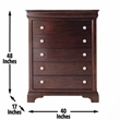 Steve Silver Merlot Dominique 5-Drawer Chest