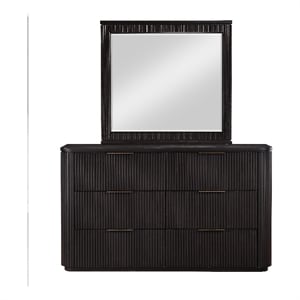Steve Silver Henry Dresser and Mirror in Dark Brown/Espresso