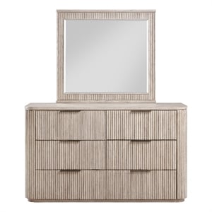 Steve Silver Henry Dresser and Mirror in Sand/Tan