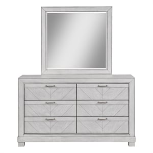 Steve Silver Montana Dresser and Mirror in Gray