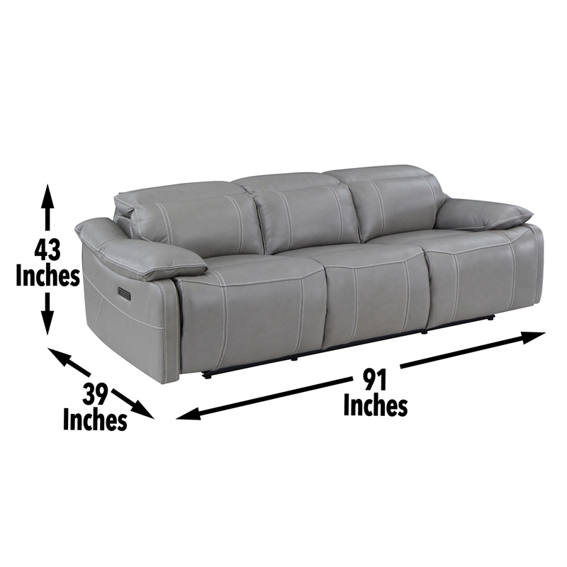 Steve Silver Alpine 3pc Sofa Set in Gray
