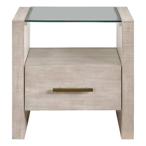 Steve Silver Garland Blonde End Table in Tan