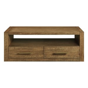 Steve Silver Garland Wood Top Cocktail Table in Brown