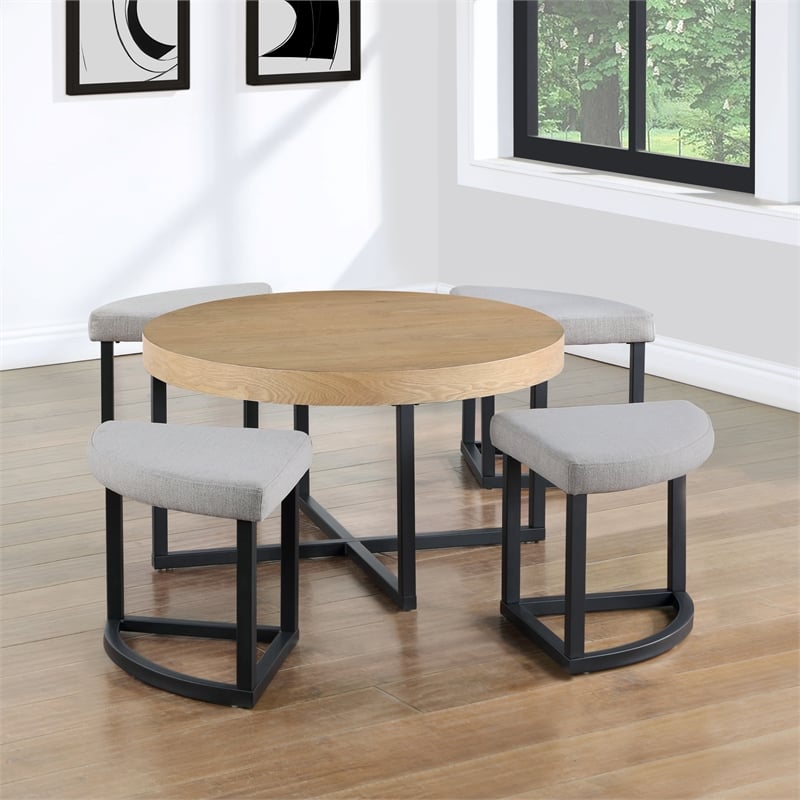Steve Silver Magnolia Nesting Table in Black