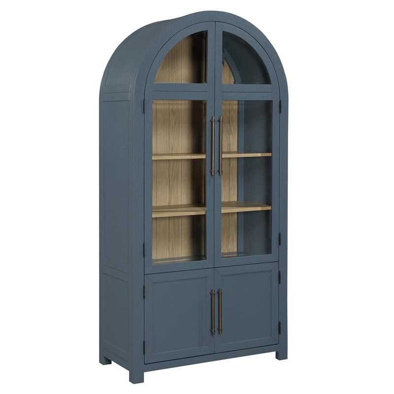 Steve Silver Magnolia Curio in Blue