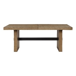 Steve Silver Aubrey 78-96&quot Dining Table w/18&quot Leaf in Brown