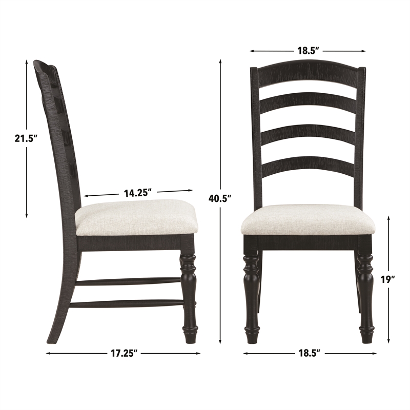 Steve Silver Odessa 5-Piece Dining Set (Table & 4 Side Chairs) in Black