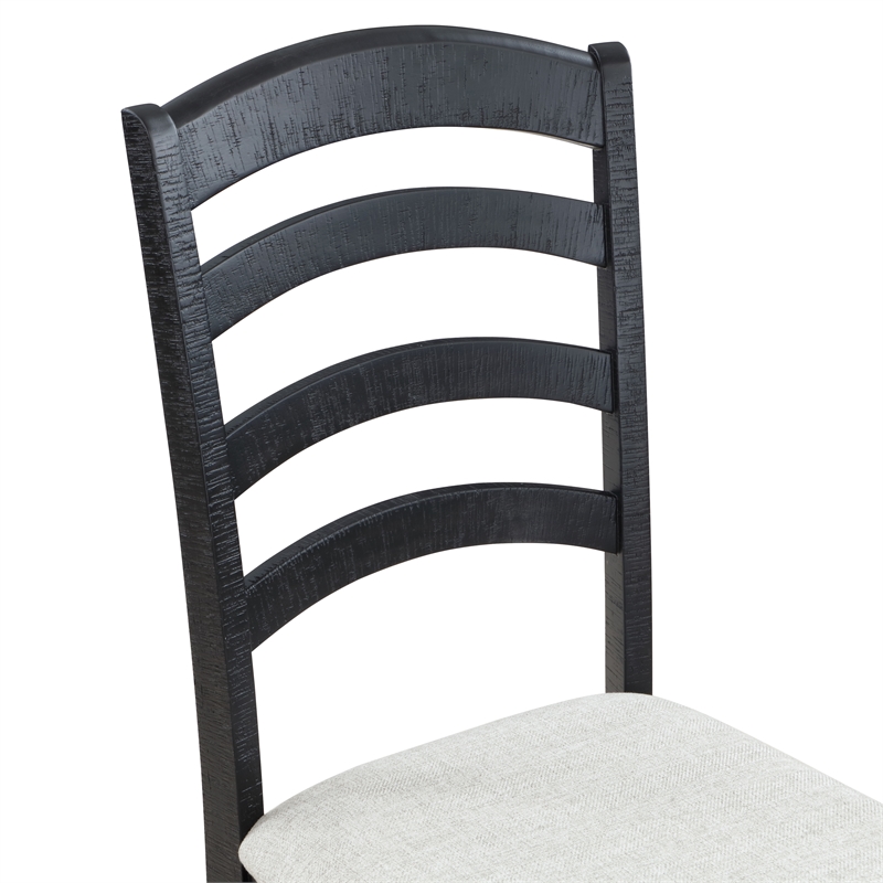 Steve Silver Odessa 7-Piece Dining Set (Table & 6 Side Chairs) in Black