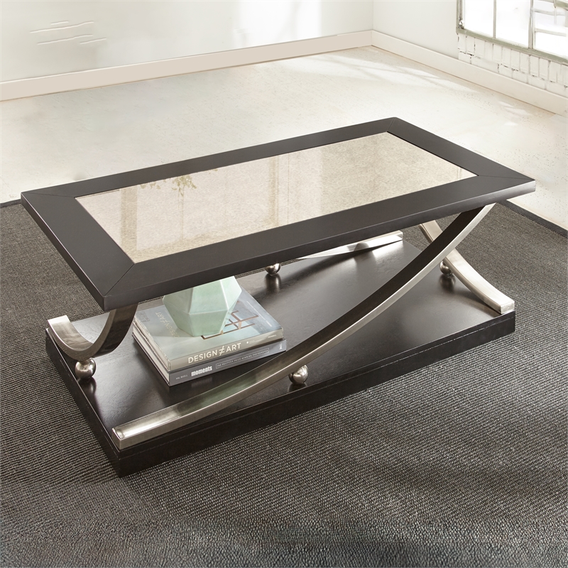 Steve Silver Ramsey 3pc Coffee & End Table Set in Brown