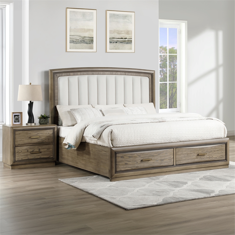 Steve Silver Sonoma 5-Piece Queen Bedroom Set in Gray