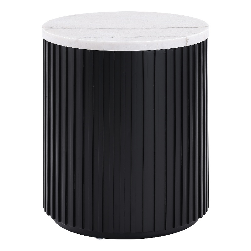 Steve Silver Colvin Round End Table in Black Finish