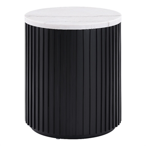 Steve Silver Colvin Round End Table in Black Finish