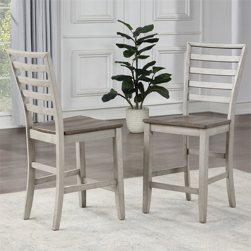 Steve Silver Abacus 5pc Counter Dining Set in Gray