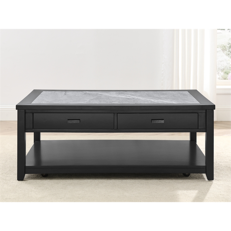 Steve Silver Garvine Coffee & End Table Set (C+2E) in Black