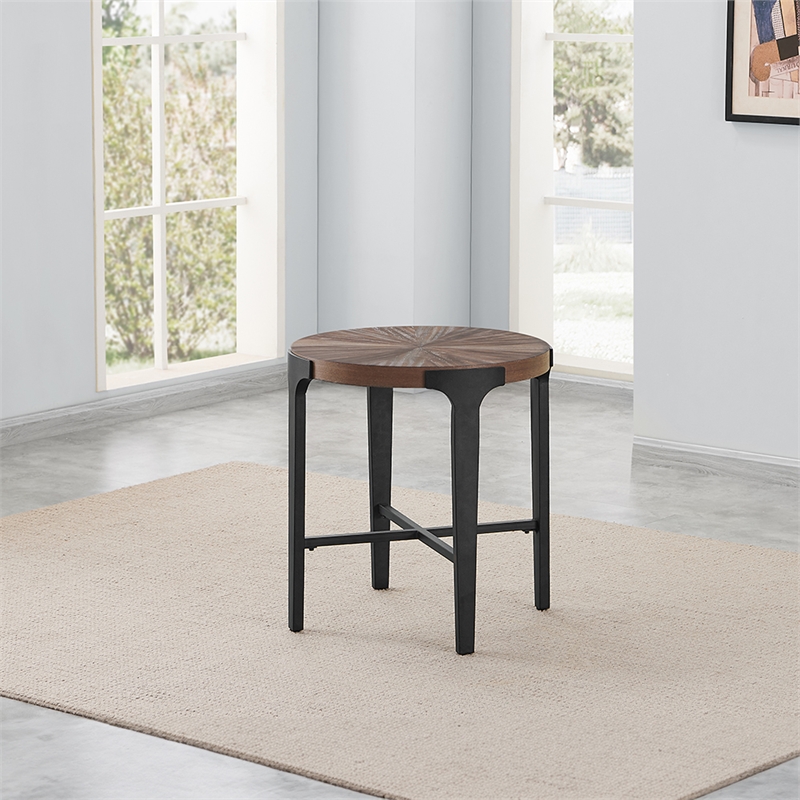 Steve Silver Chevron 3pc Coffee & End Table Set (Cocktail & 2 ET) in Brown