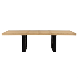 Steve Silver Magnolia Dining Table with 2-18&quot Leaves Black Base