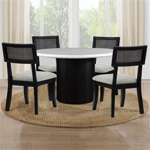 Steve Silver Colvin 5PC 52&quot White Marble Dining Set