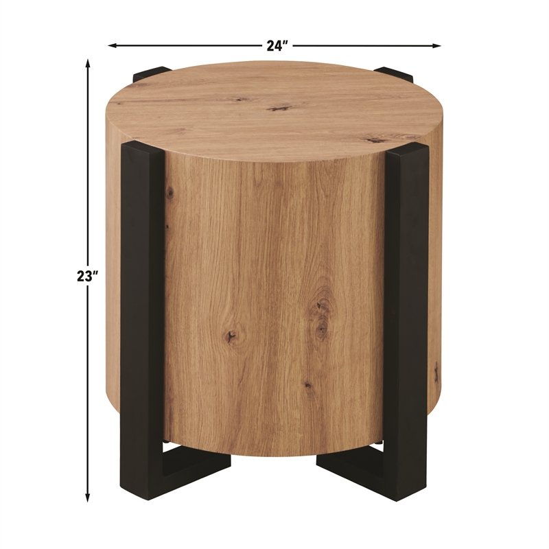 Steve Silver Darcie Faux Wood 3-Piece Coffee & End Table Set in Tan