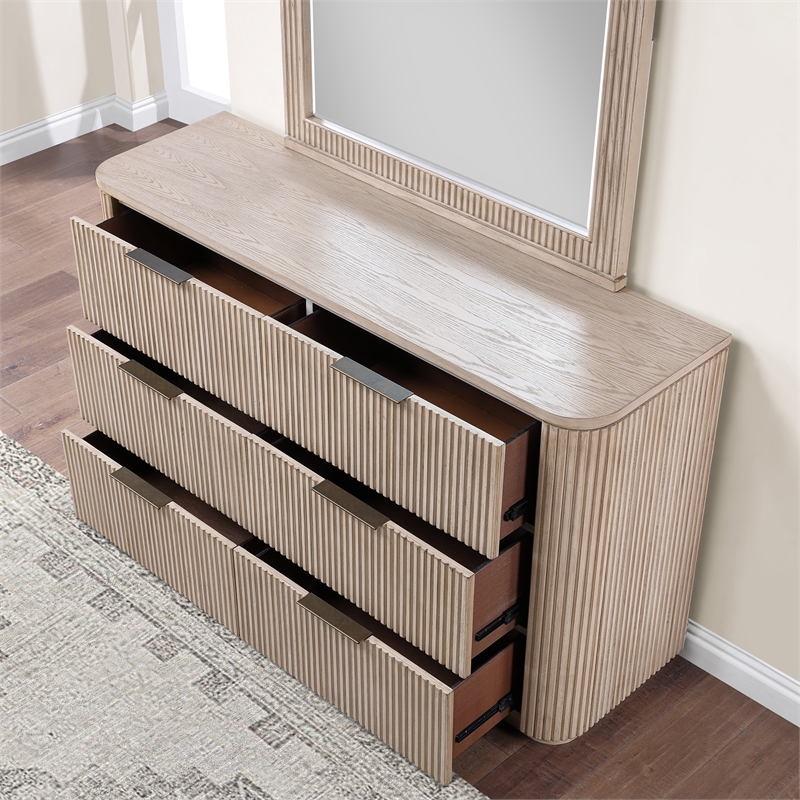 Steve Silver Henry 4pc King Bedroom Set in Sand