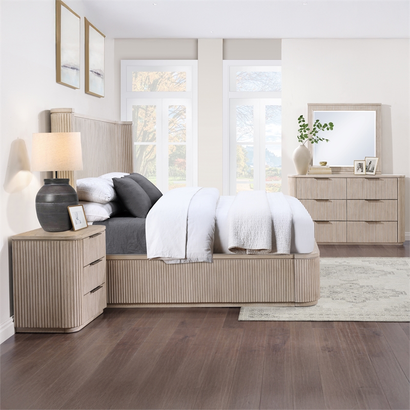 Steve Silver Henry 4pc Queen Bedroom Set in Sand