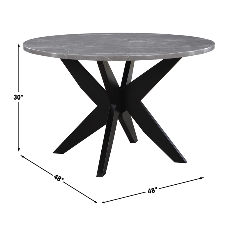 Steve Silver Amy 5-Piece Dining Set in Gray