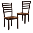 Abaco Solid Wood Ladder Back Dining Chair in Two Tone Cherry Finish