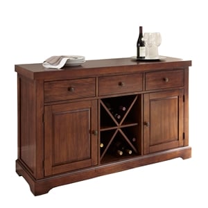 Zappa Brown Wood Removable Wine Rack Server Brown Cherry Finish