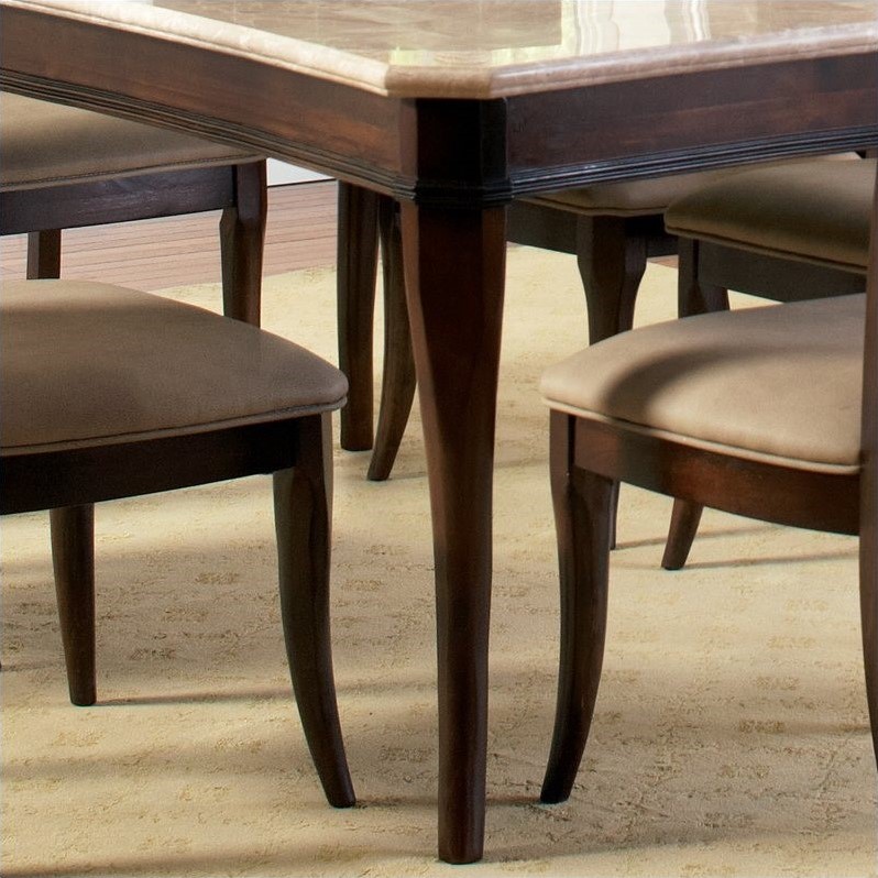 Marseille Marble Top Dining Table in Cherry