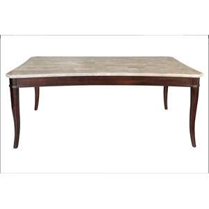 Marseille Marble Top Dining Table in Cherry